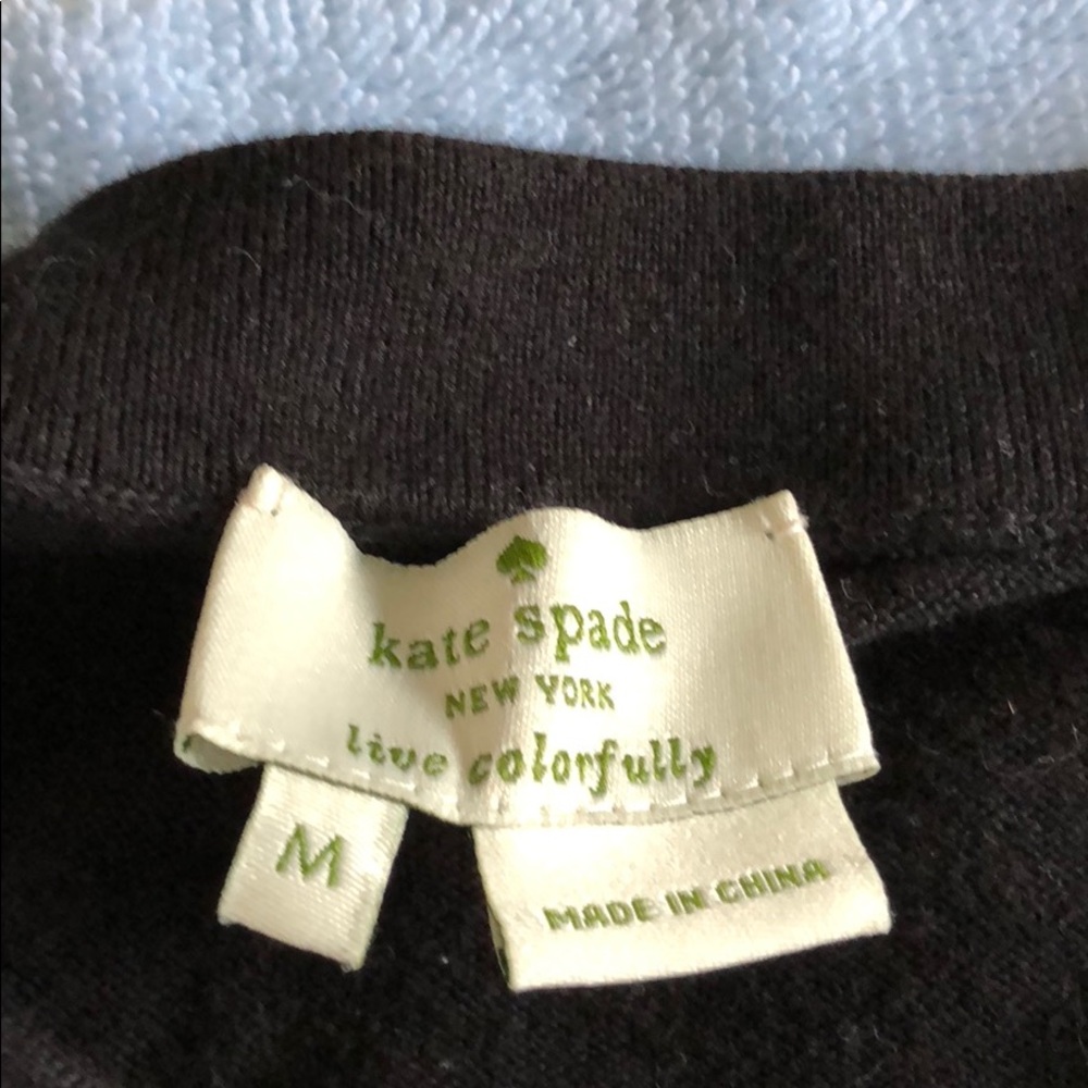 Kate spade black jeweled sweater
